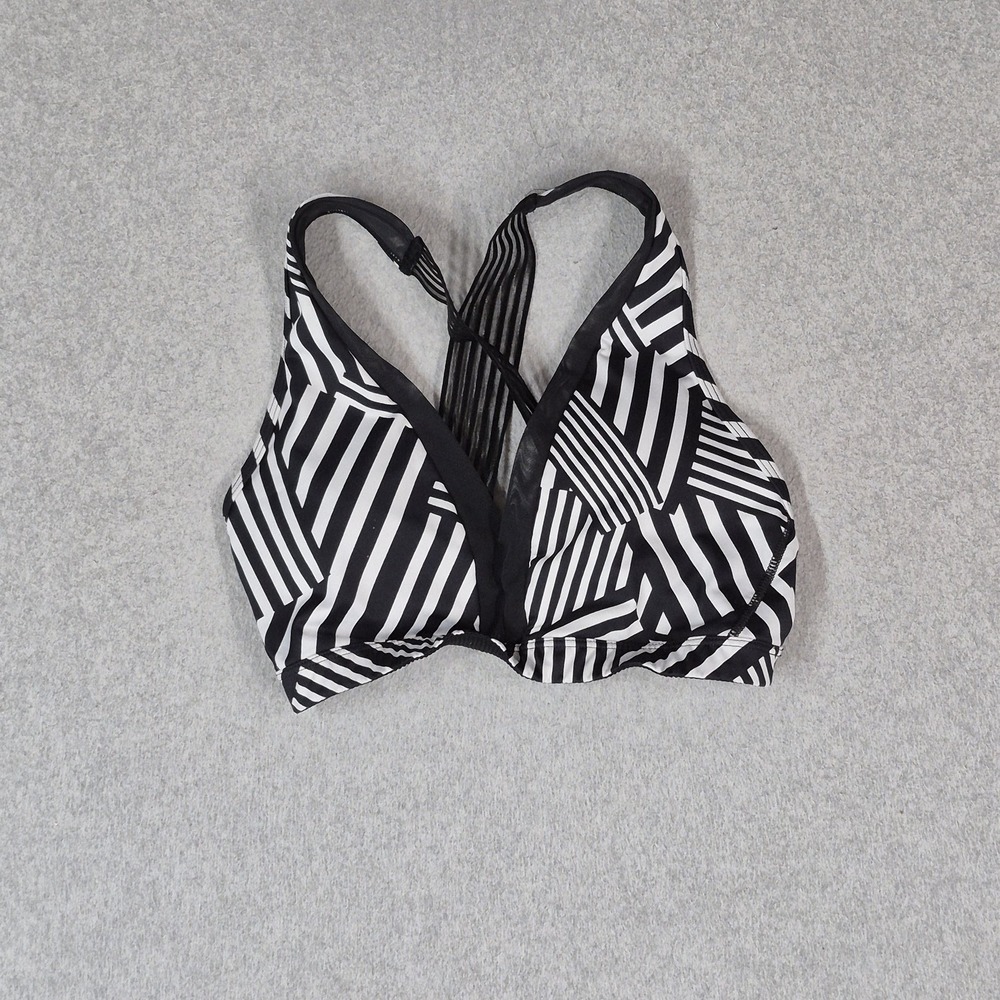 Victoria Sport Women Sports Bra Small Black Geometric Wireless Strap Pullover